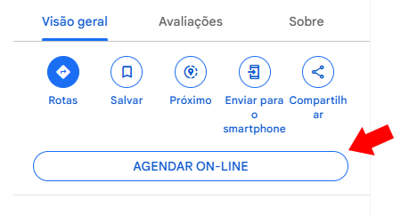 Botão de agendamento online no Perfil da Empresa